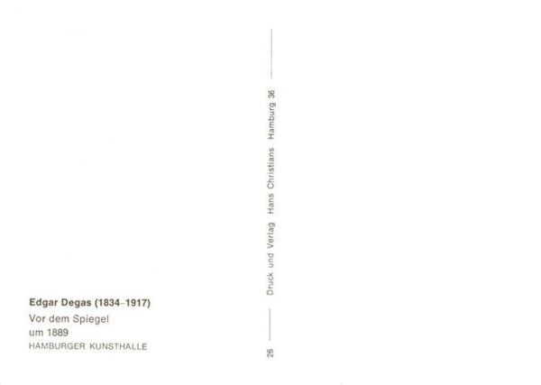 Degas Edgar Kuenstlerkarte Vor dem Spiegel – Bild 2