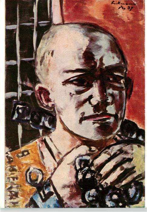 Beckmann Max Kuenstlerkarte Selbstbild 1937