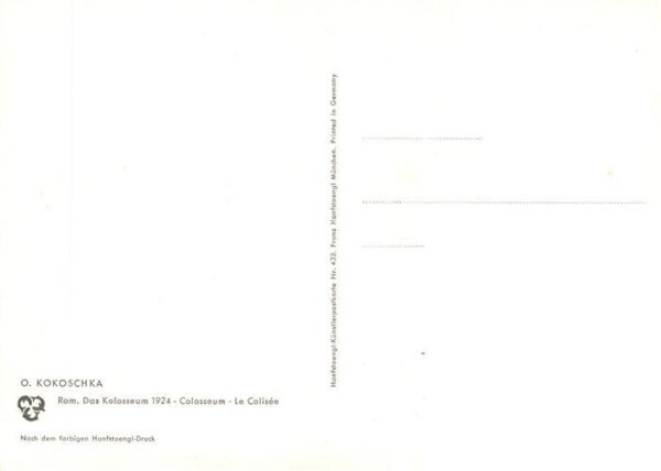 Kokoschka Otto Kuenstlerkarte Rom Das Kolosseum 1924 – Bild 2