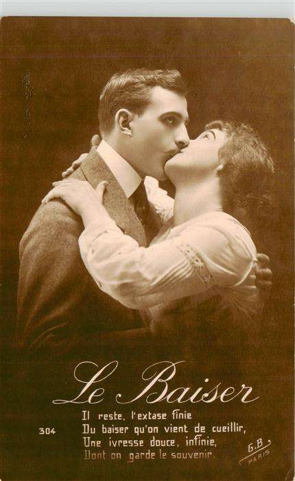Foto GB Paris Nr. Nr.304 Le Baiser Liebes Paar Kuss
