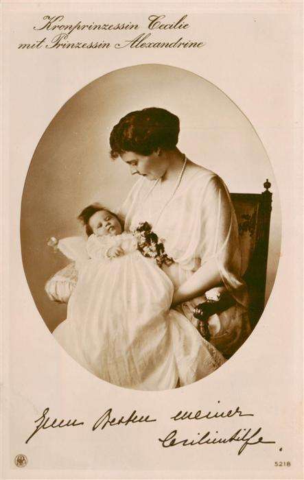 Adel  Noble Kronprinzessin Cecilie Prinzessin Alexandrine
