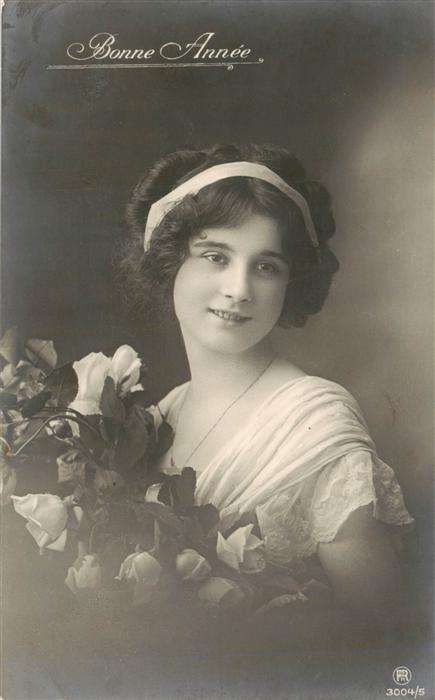 Foto RPH Nr. Nr. 3004/5 Bonne Annee Frau