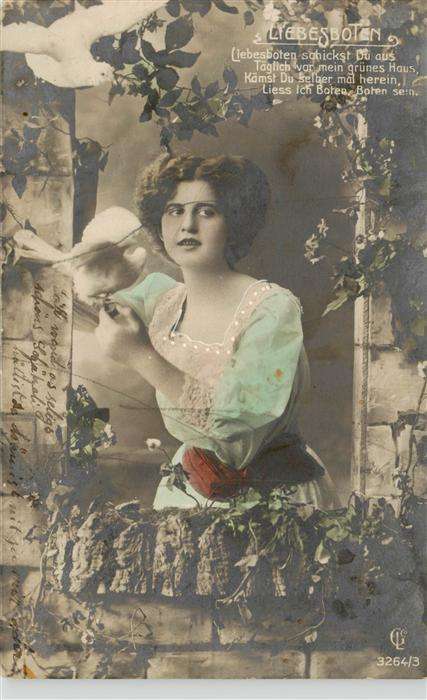 Foto GLCo Nr. Nr. 3264/3 Liebesboten Frau Taube