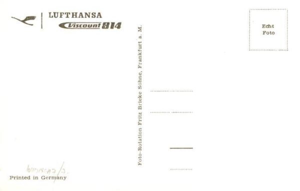 Flugzeuge Zivil Lufthansa Viscount 814 – Bild 2