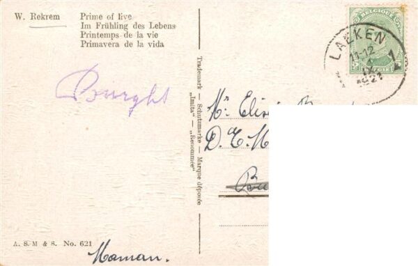 Rekrem W. Kuenstlerkarte Im Fruehling des Lebens – Bild 2