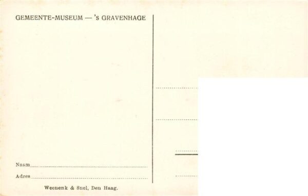Breitner G.H. Kuenstlerkarte Zelfportret – Bild 2