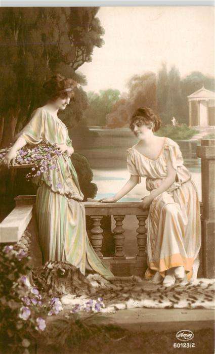 Foto Amag Nr. Nr. 60123/2 Frauen am See Blumen