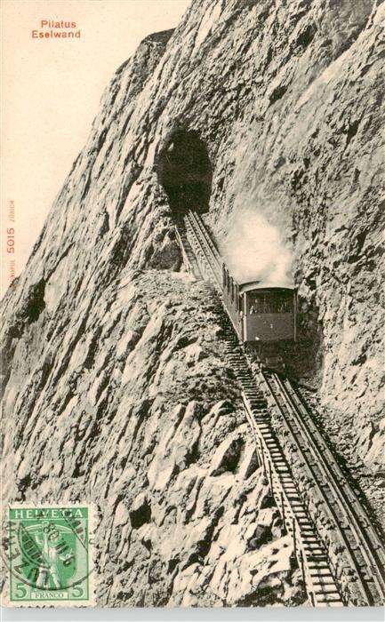 Zahnradbahn Rack Railway-- Pilatus Eselwand