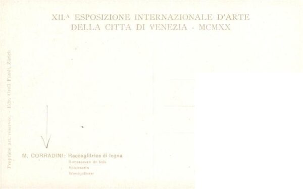 Corradini M. Kuenstlerkarte Holzleserin – Bild 2