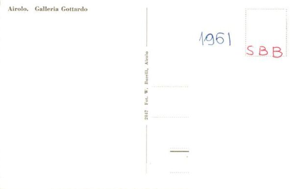 Eisenbahn Railway Chemin de Fer Airolo Galleria Gottardo – Bild 2