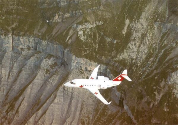 Flugzeuge Zivil Canadair CL 601 Challenger Schweizer Alpen