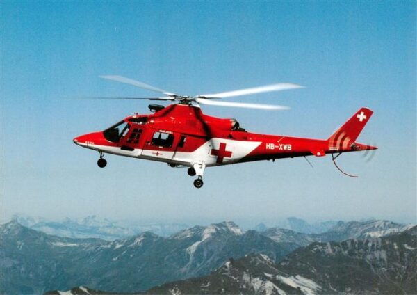 Hubschrauber Helicopter Augusta A-109-K2 Rega ( HB-XWB) Garner Alpen