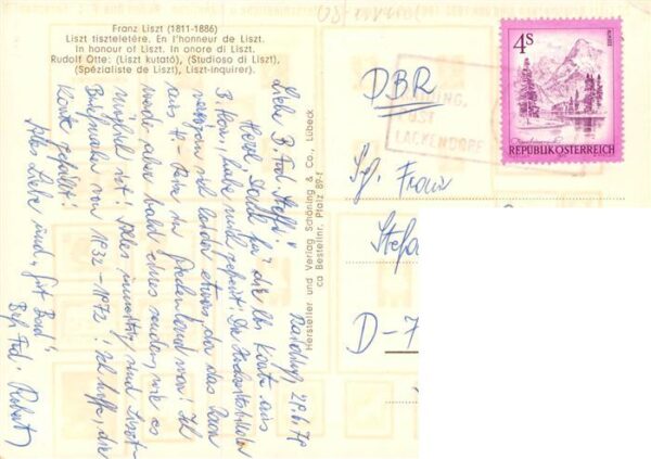 Briefmarken auf Postkarte Liszt-Briefmarken Rudolf Otte. F.-L.-Forscher L.K. 116 – Bild 2