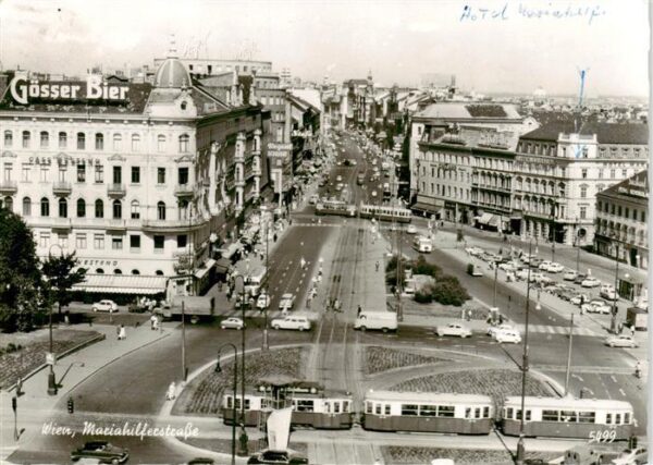 Strassenbahn Tramway-- Wien Mariahilferstrasse Goesser Bier