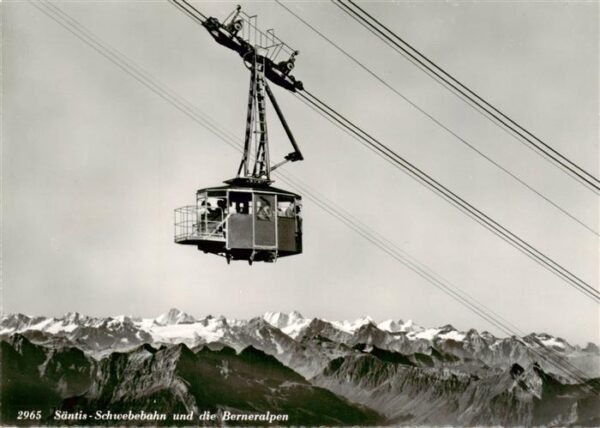 Seilbahn Cable-Car Telepherique Saentis-Schwebebahn Berneralpen