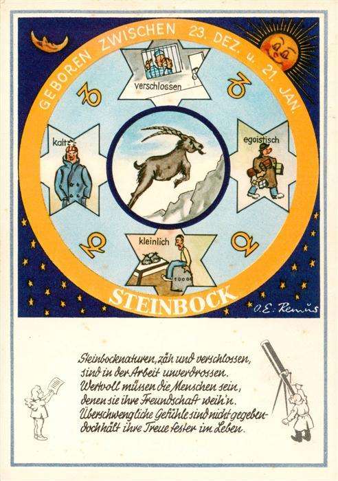 Sternzeichen Zodiac Sign Signe Zodiaque Steinbock