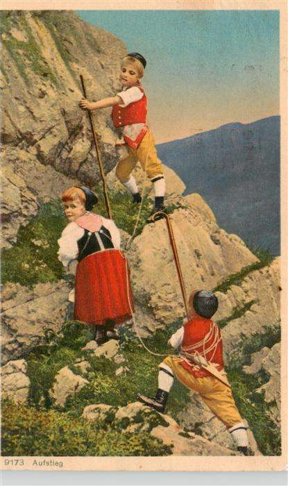 Kinder Child Enfants Wehrli-Verlag Kilchberg Nr. 9173 Trachten Aufstieg