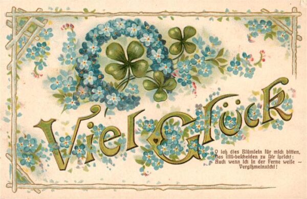 Kleeblatt-Litho Viel Glueck