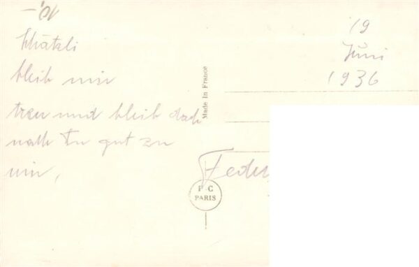 Foto PC Paris Nr. Nr. 3591 Frau Mann Liebespaar Kuss – Bild 2