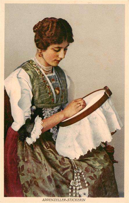 Trachten Schweiz Appenzeller Stickerin Max Kuenzli Nr. 8445