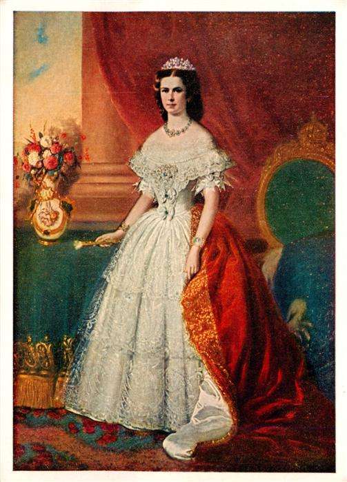 Adel oesterreich Kaiserin Elisabeth Weissen Kleid Franz Russ