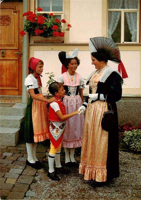 Trachten Schweiz Appenzell I.Rh Frau Kinder