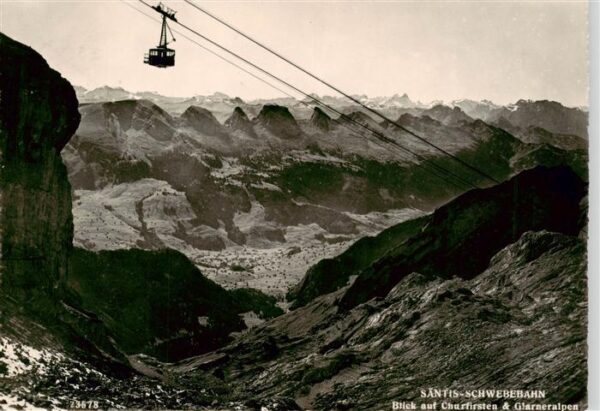 Seilbahn Cable-Car Telepherique Saentis Churfirsten Glarneralpen
