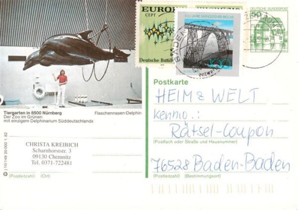 Delphine Dolphins Dauphins Delfines Tiergarten Nuernberg Delphinarium Flaschenna