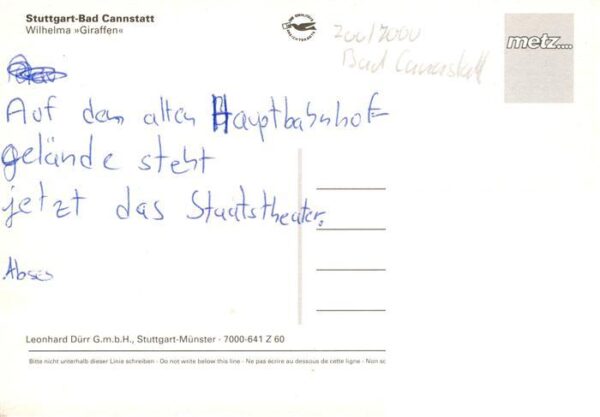Giraffe Stuttgart-Bad Cannstatt Wilhelma – Bild 2
