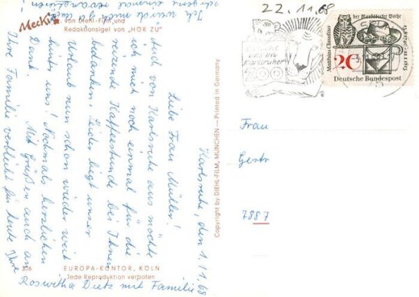Mecki Nr. 306 Diehl Film Hoer Zu  Naehen – Bild 2