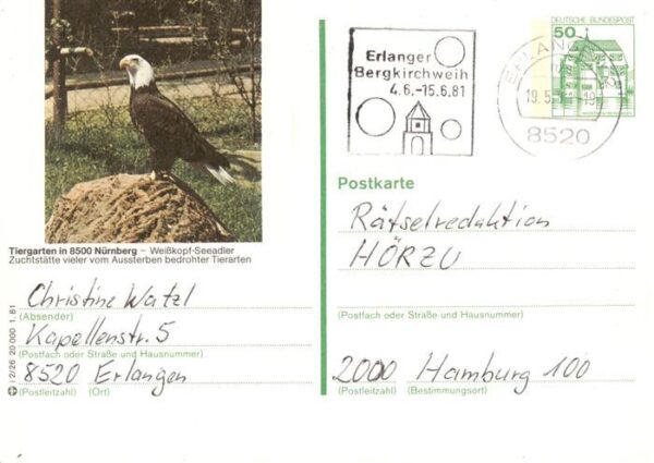 Zoo Gardin Zoologique-- Nuernberg Weisskopf Seeadler