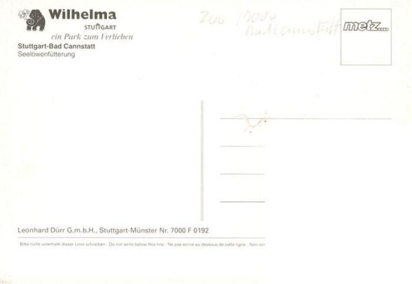 Zoo Gardin Zoologique-- Wilhelma Stuttgart Bad Cannstatt Seeloewenfuetterung – Bild 2