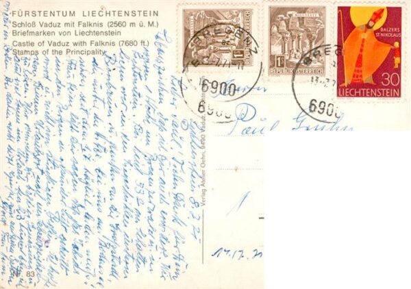 Briefmarkensprache Liechtenstein Fuerstentum – Bild 2