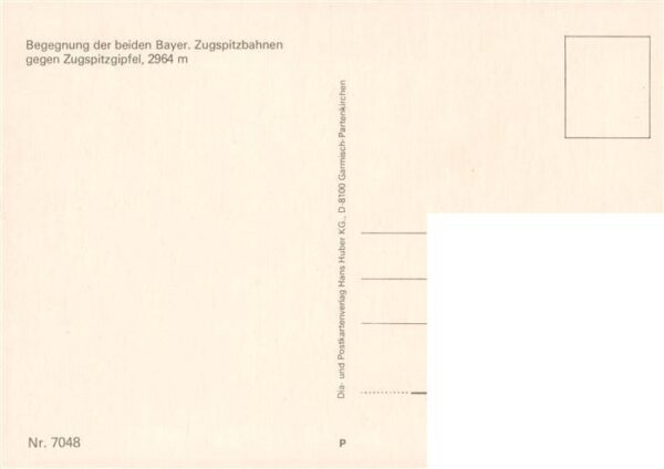 Eisenbahn Railway Chemin de Fer Begegnung Bayer. Zugspitzbahn Zugspitzgipfel Sei – Bild 2