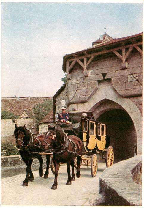 Postkutsche Rothenburg ob der Tauber Spitaltor