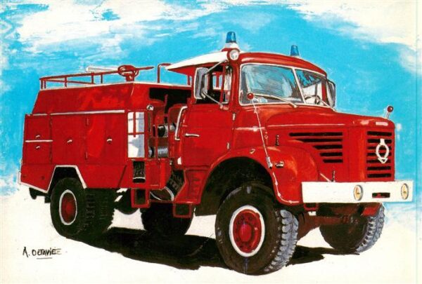 Feuerwehr Fire-Brigade Pompiers Bomberos Carte 044 Berliet L 64 8R Octavie