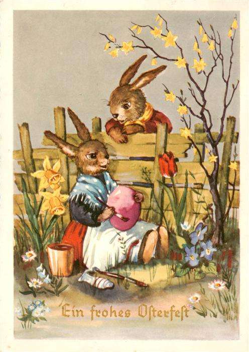 Ostern Easter Paques Pasqua Hasen Ei