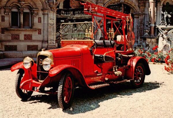 Feuerwehr Fire-Brigade Pompiers Bomberos Pompe Automobile Delahaye 1924