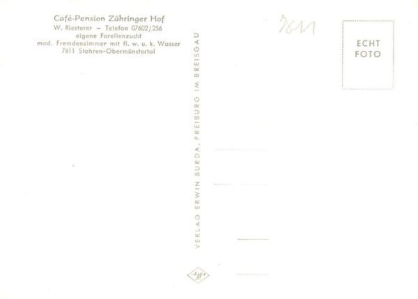 Stohren Cafe Pension Zaehringer Hof Gastraum Schauinslandbahn – Bild 2