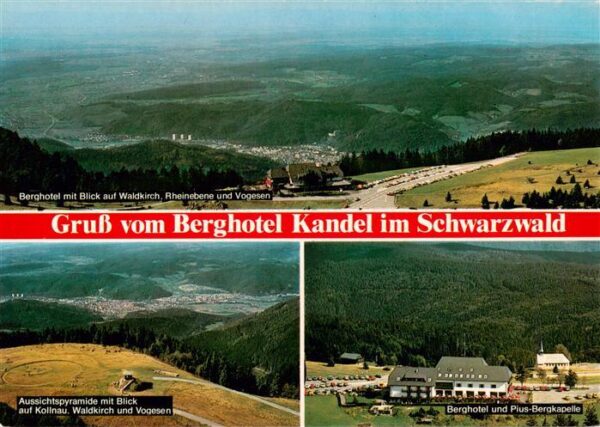 Kandel Breisgau Berghotel mit Blick auf Waldkirch Rheinebene und Vogesen Aussich