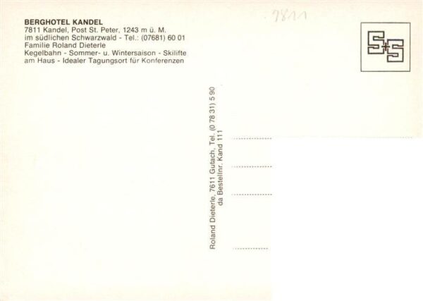 Kandel Breisgau Waldkirch Berghotel Kandel St Peter Pyramide Glottertal Bergkape – Bild 2