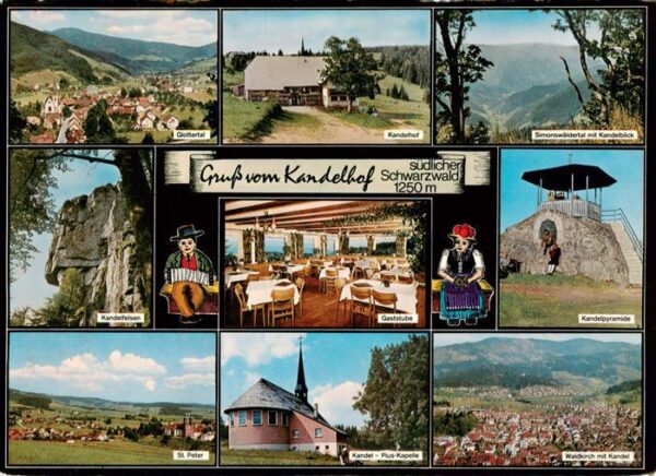 Kandel Breisgau Glottertal Kandelhof St Peter Kandelfelsen Gaststube Kandelblick