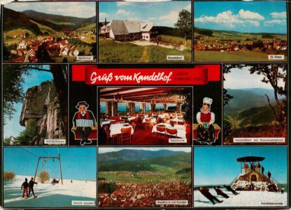 Kandel Breisgau Glottertal Kandelhof Gaststube St Peter Kandelfelsen Kandelblick