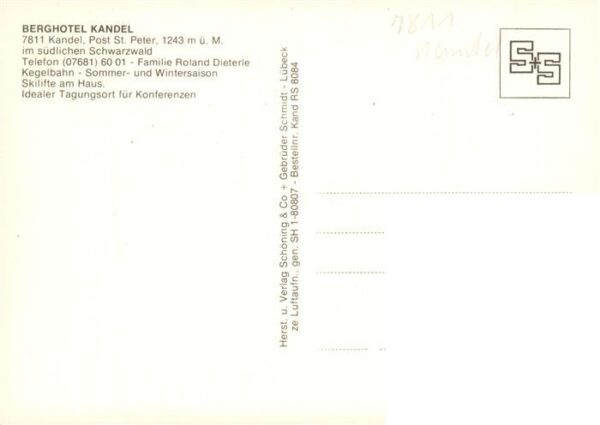 Kandel Breisgau Berghotel Kandel Fliegeraufnahme – Bild 2