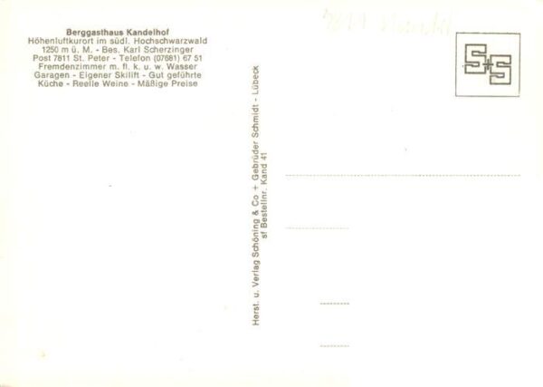 Kandel Breisgau Pius Kapelle und Berggasthaus Kandelhof – Bild 2