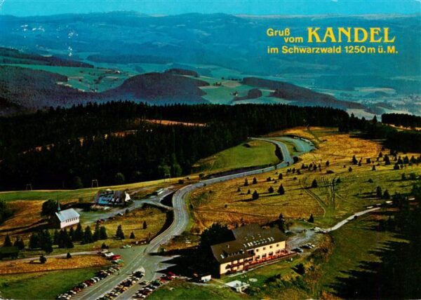 Kandel Breisgau Fliegeraufnahme mit Berghotel Berggasthaus Kandelhof und Pius Be