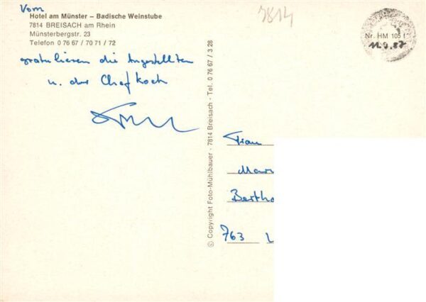 Breisach Rhein Hotel am Muenster Badische Weinstube – Bild 2