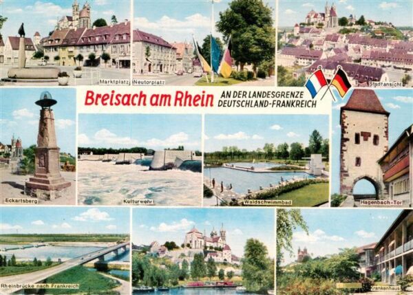 Breisach Rhein Marktplatz Neutorplatz Stadtansicht Eckartsberg Kulturwehr Waldsc