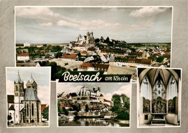 Breisach Rhein Panorama Stephansmuenster Inneres Rheinpartie