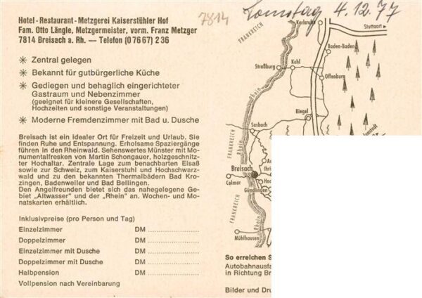 Breisach Rhein Hotel Restaurant Kaiserstuehler Hof – Bild 2